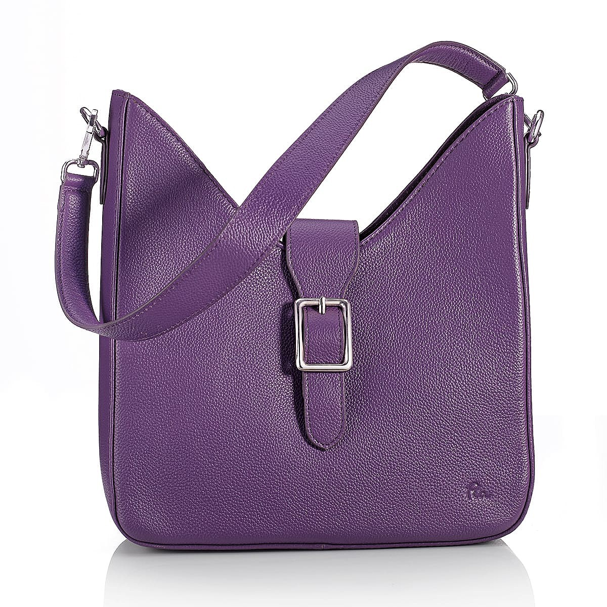 Sac en Cuir Violet En Avance sur les Formes