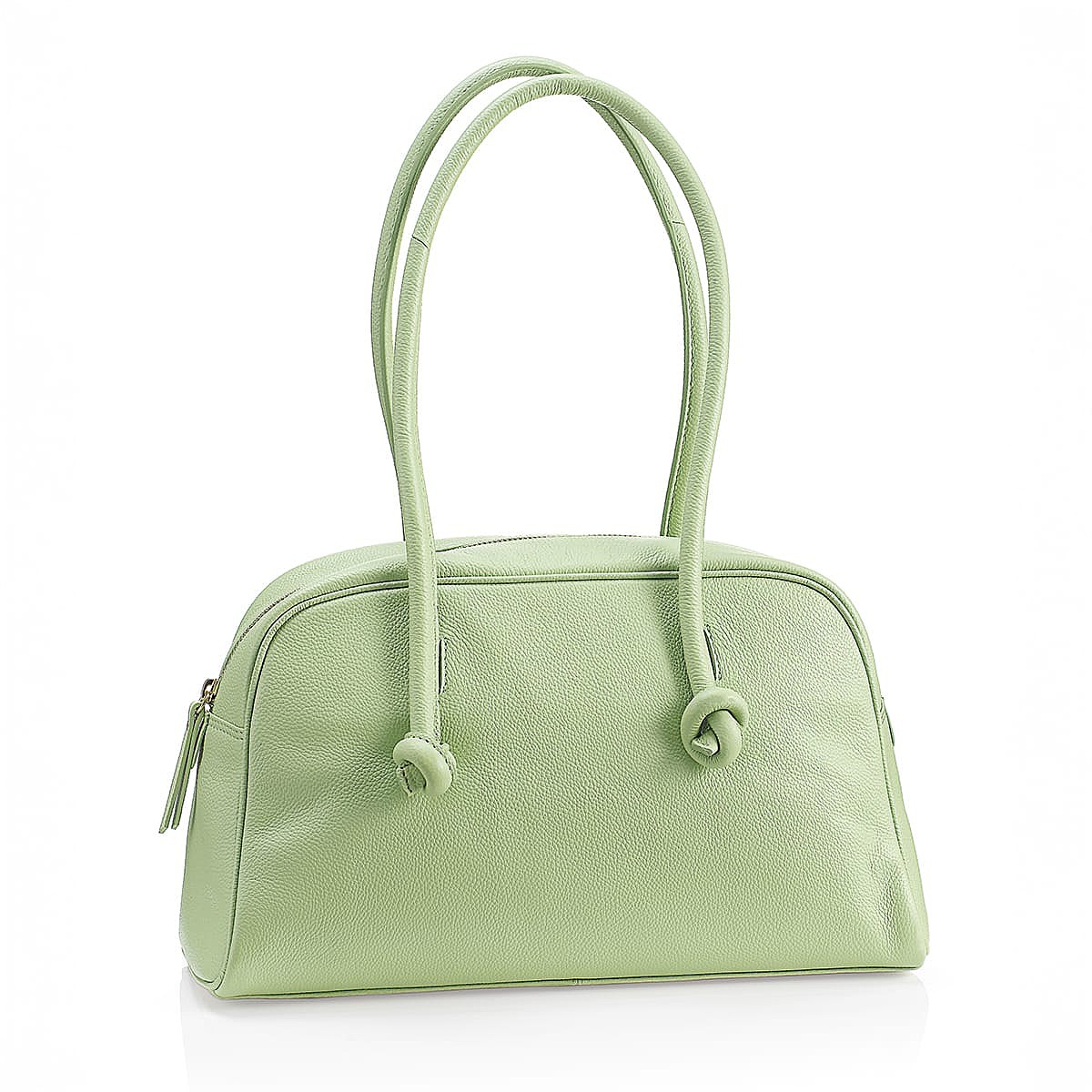 Sac en Cuir Vert Menthe Faites un Nœud
