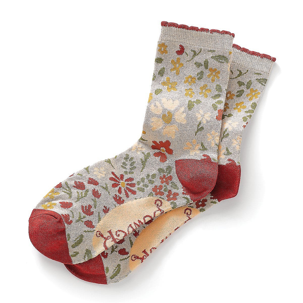 Chaussettes Forestières Fleur
