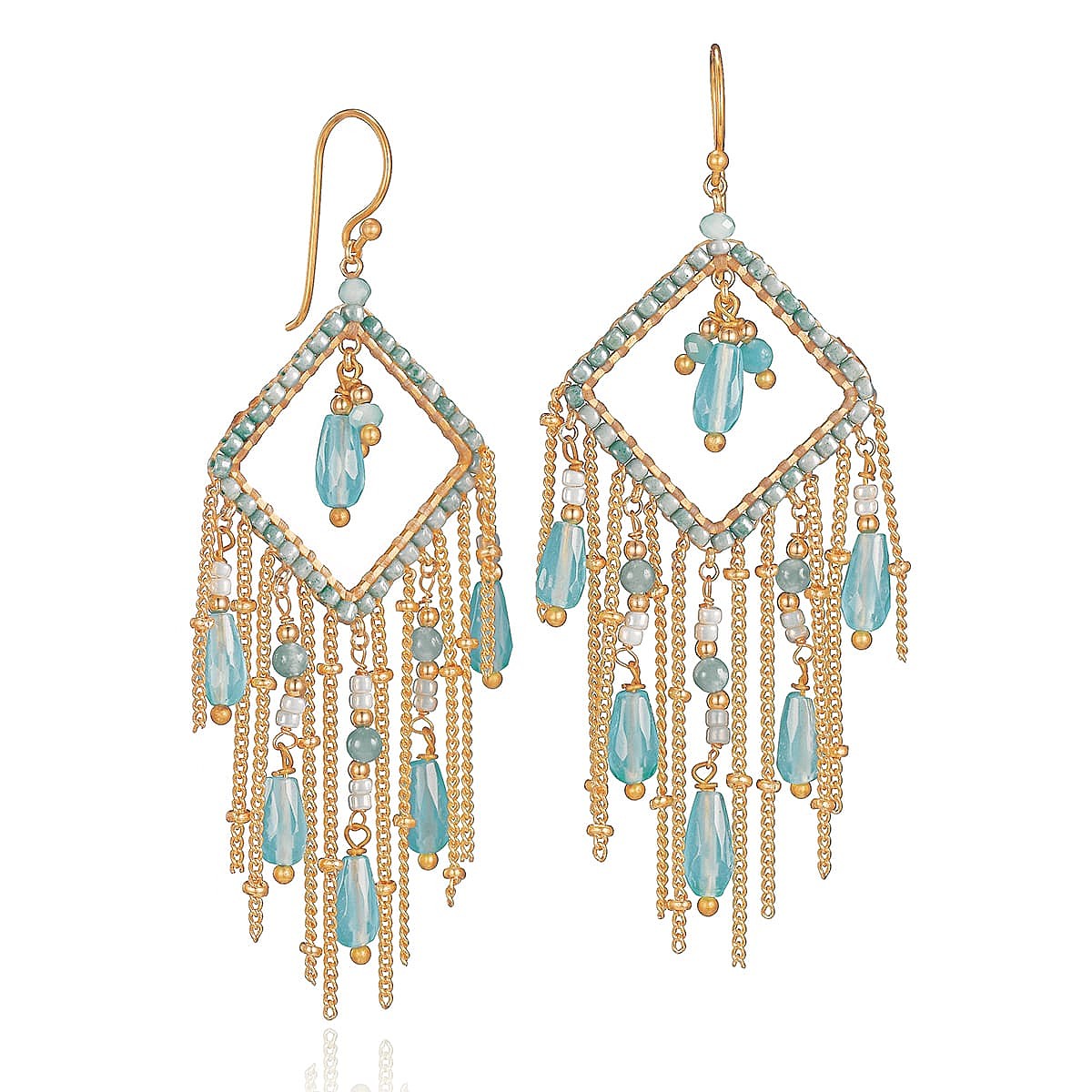 Boucles d'oreilles Aqua Dans la Brise