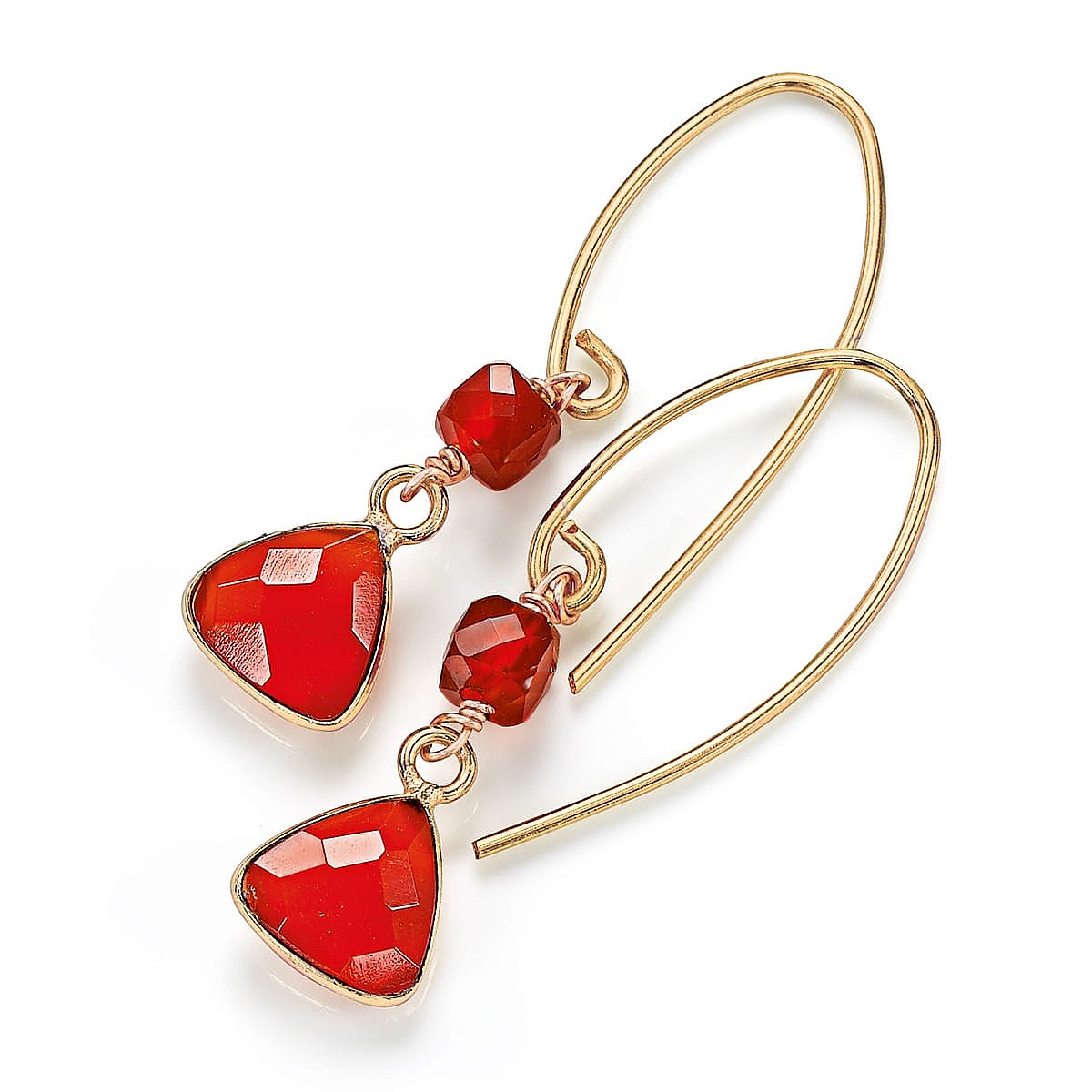 Boucles d'oreilles Cornaline Embrasée