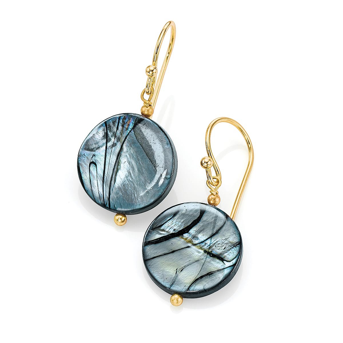 Boucles d'oreilles Coquillage Vague Bleue