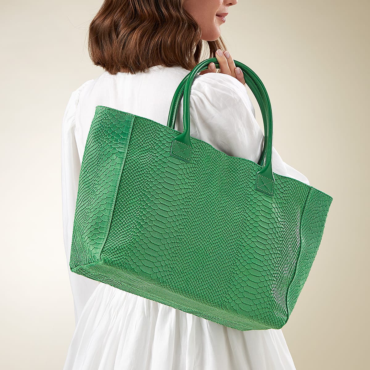 Sac Fourre-Tout en Daim Vert