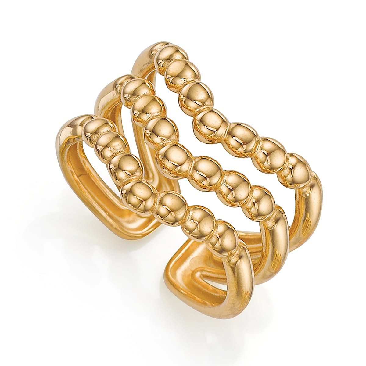 Bague Plaqué Or Tout Alignée