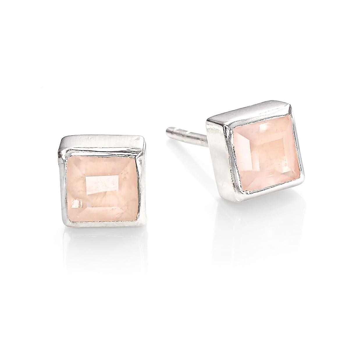 Puces Quartz Rose Simples Carrés