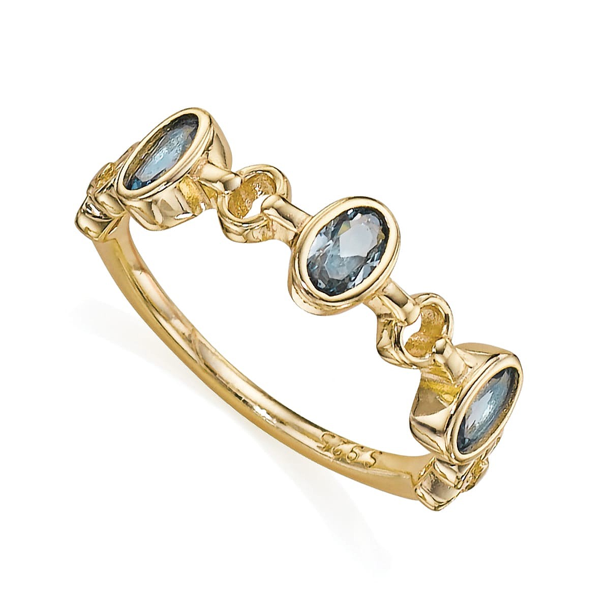 Bague Enlacée en Bleu