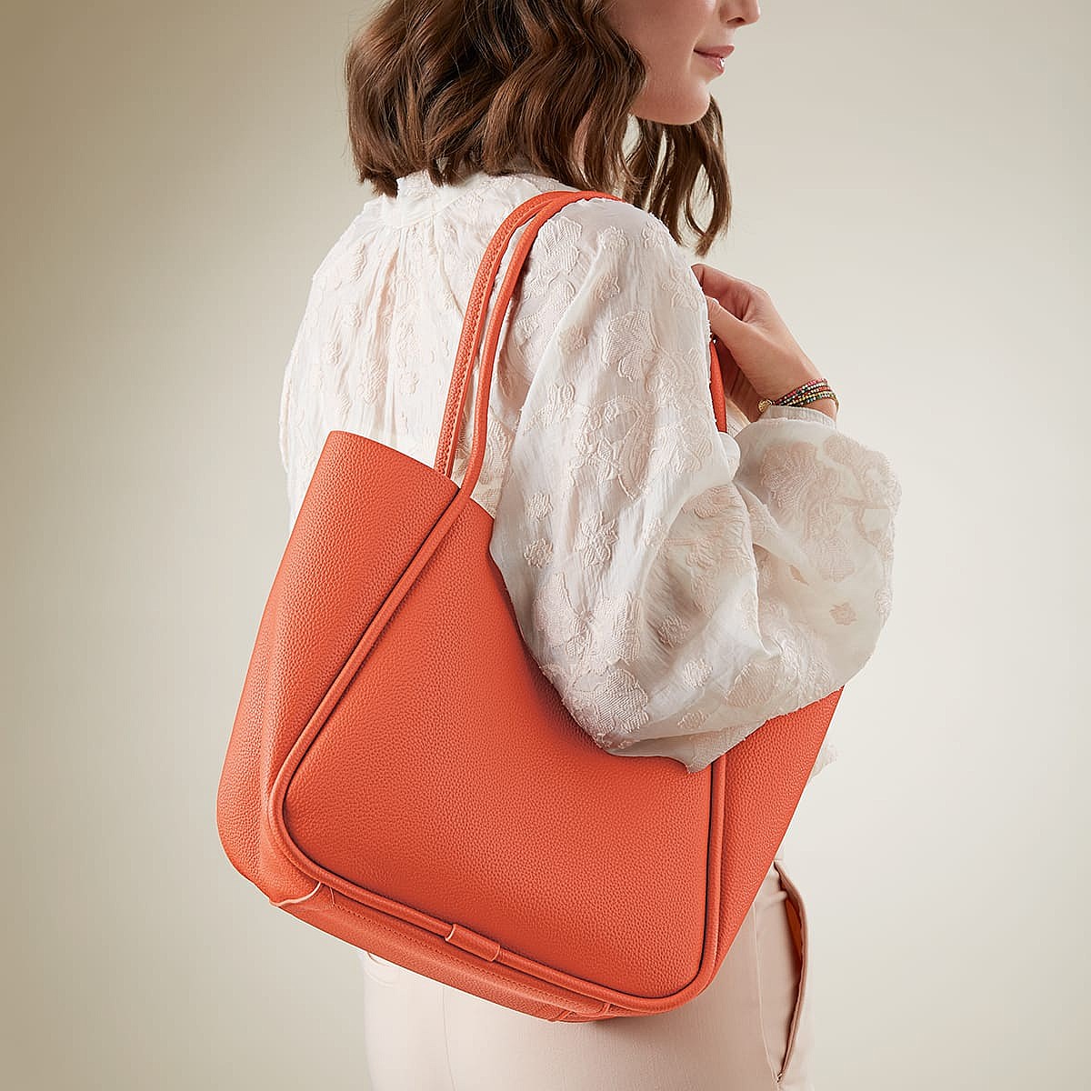 Sac en Similicuir Optimisme Orange