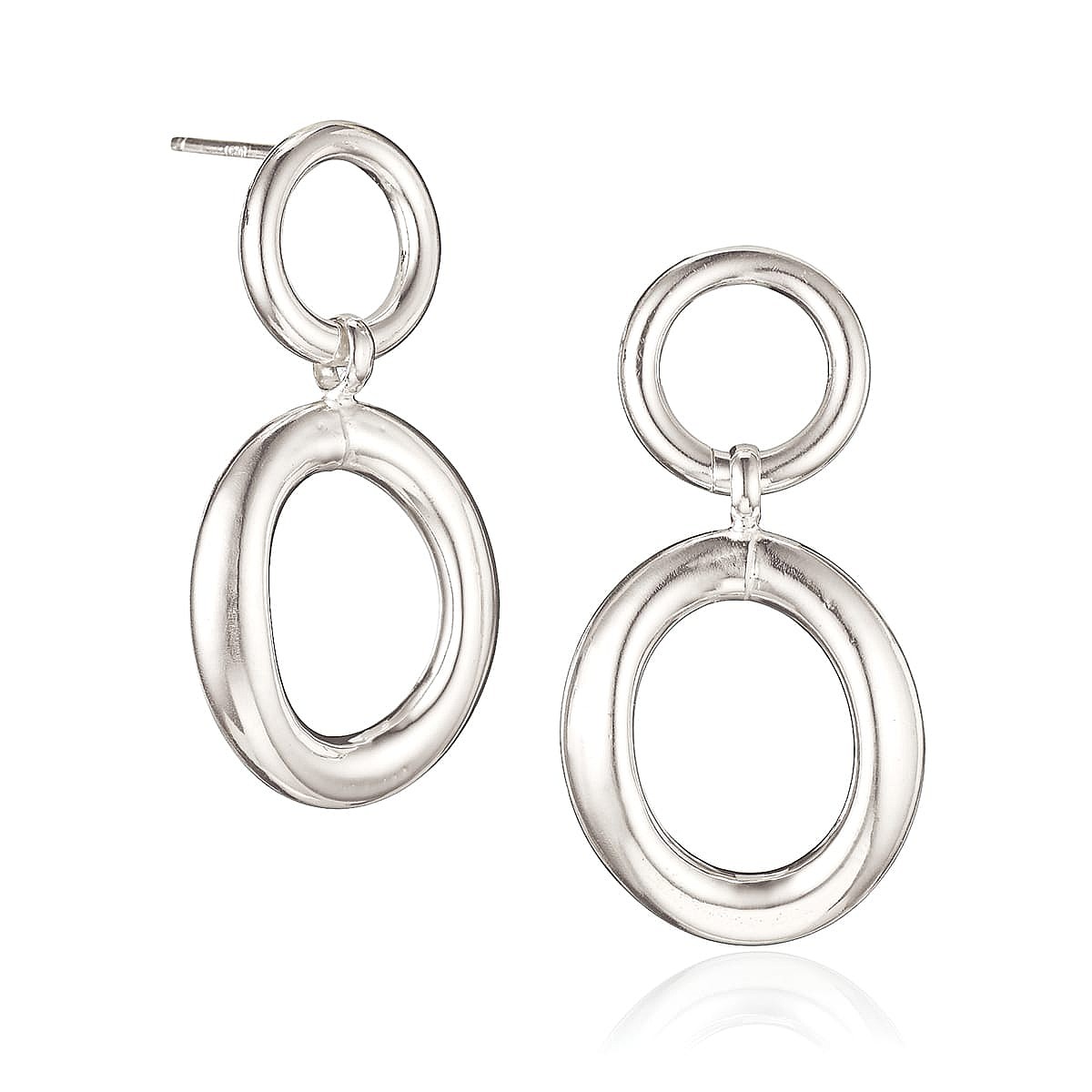 Boucles d'oreilles en Argent Encerclée d’Élégance