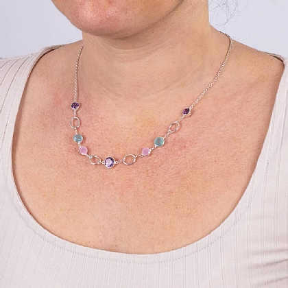 Collier de perles pendentif en argent sterling au chalumeau en verre d'art violet, perles de verre d'art en cristal vintage, bijoux artisanaux uniques en son genre livraison gratuite - France